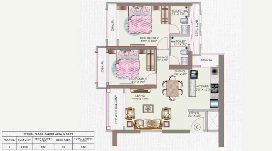 Tharwani-Palladian-2-BHK-595-Sqft