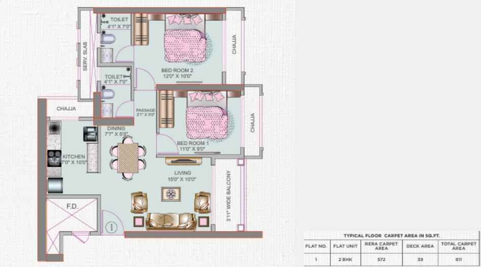 Tharwani-Palladian-BHK-572-Sqft